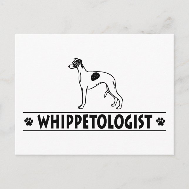 Humourous Whippet Postcard (Front)