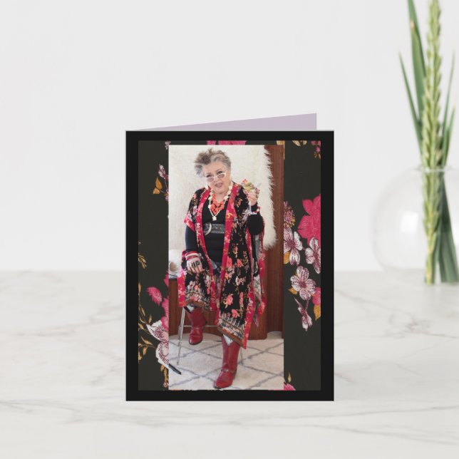 Humourous woman of the month Folded Greeting Card (Front)