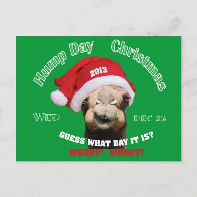 Hump Day Camel Christmas Holiday Postcard (Front)