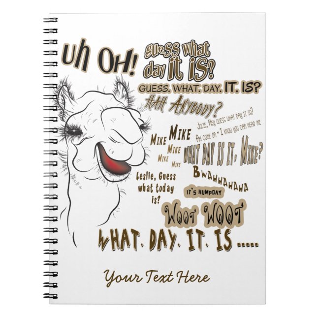 Hump Day Camel Notebook (Front)