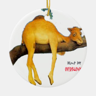 Hump Day Camel .. Overblown Ceramic Ornament