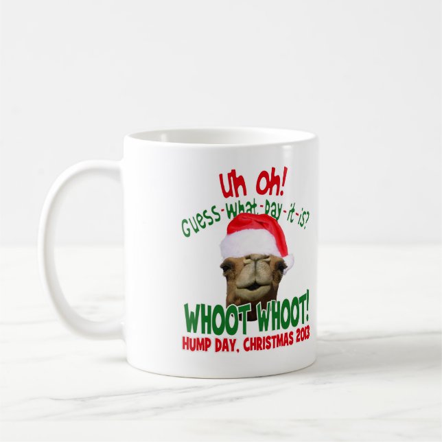 Hump Day Camel Santa Christmas 2013 Mug (Left)