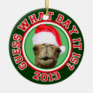 Hump Day Camel Santa Christmas 2013 Ornament