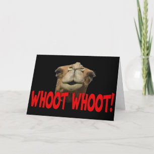 Hump Day Camel Whoot Whoot Greeting Card