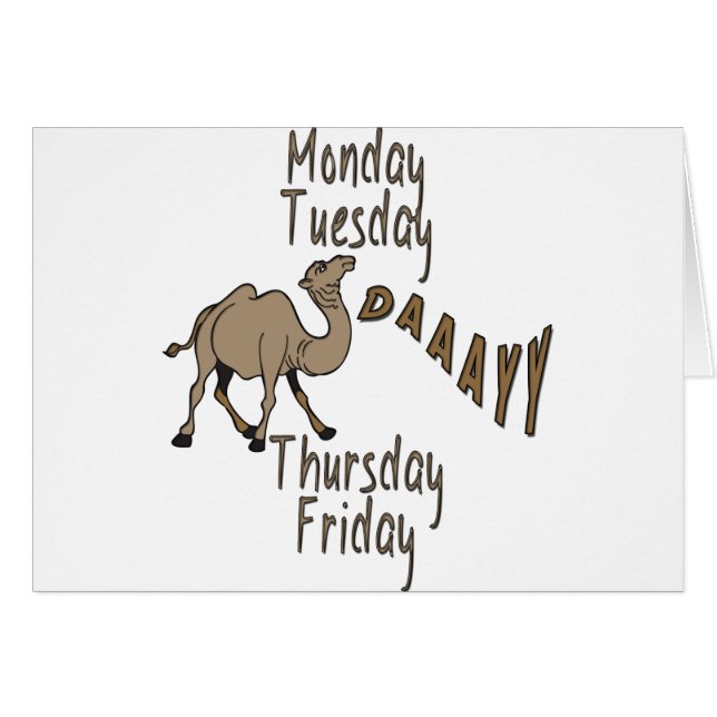 Hump Day Week Days (Front Horizontal)