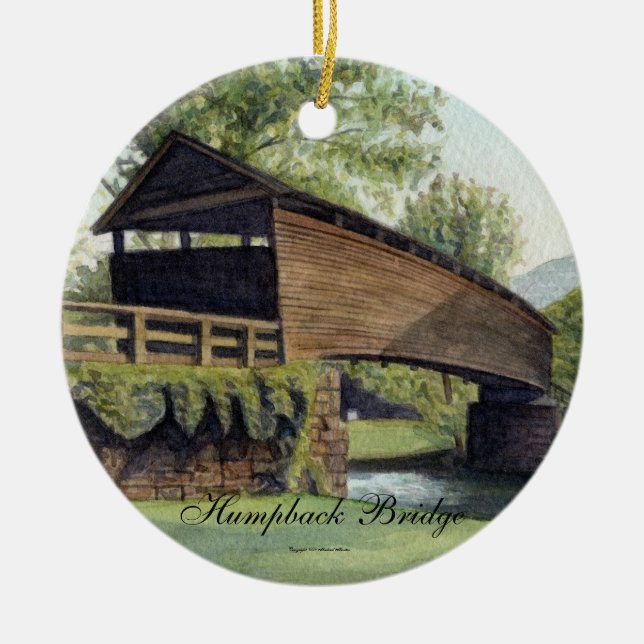 Humpback Bridge Ceramic Ornament (Front)