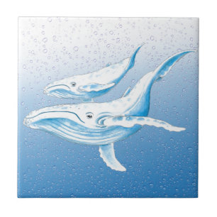 Humpback Family Tile
