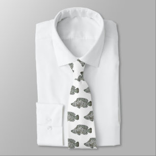 Humpback grouper fish cartoon illustration tie