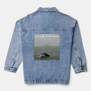 Humpback Whale and Tall Ship 2 Denim Jacket