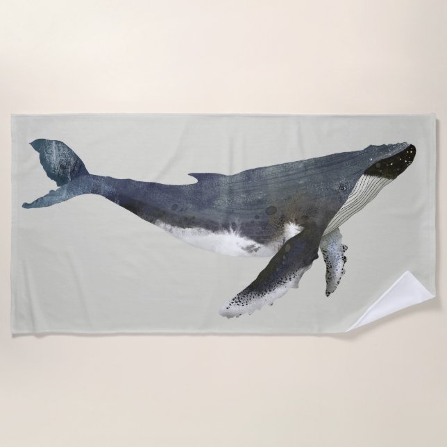 Humpback Whale Beach Towel (Front)