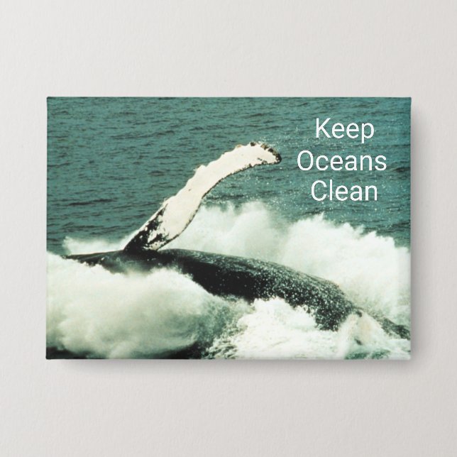 Humpback Whale Beauty Breaching: Button (Front)