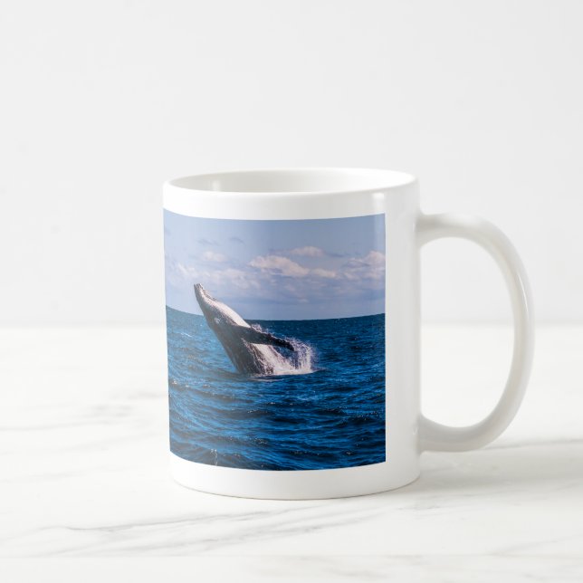 Humpback Whale Breach Coffee Mug (Right)