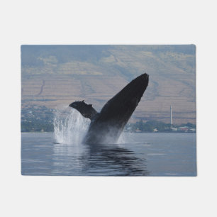 humpback whale breaching doormat