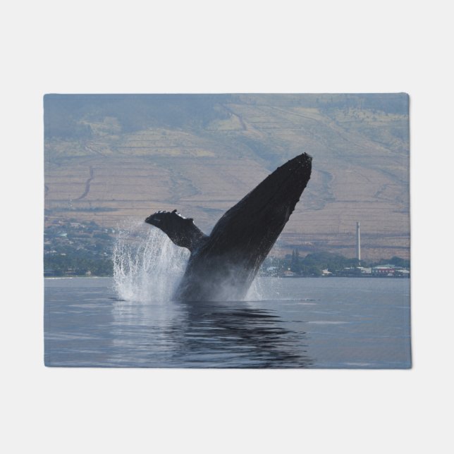 humpback whale breaching doormat (Front)