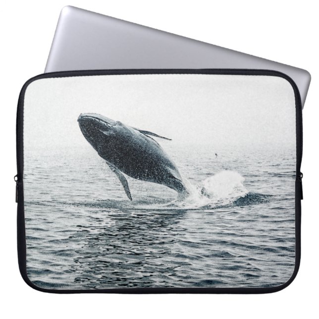 Humpback Whale Calf Laptop Sleeve (Front)