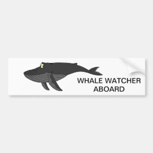 Humpback Whale Cartoon Bumper Sticker