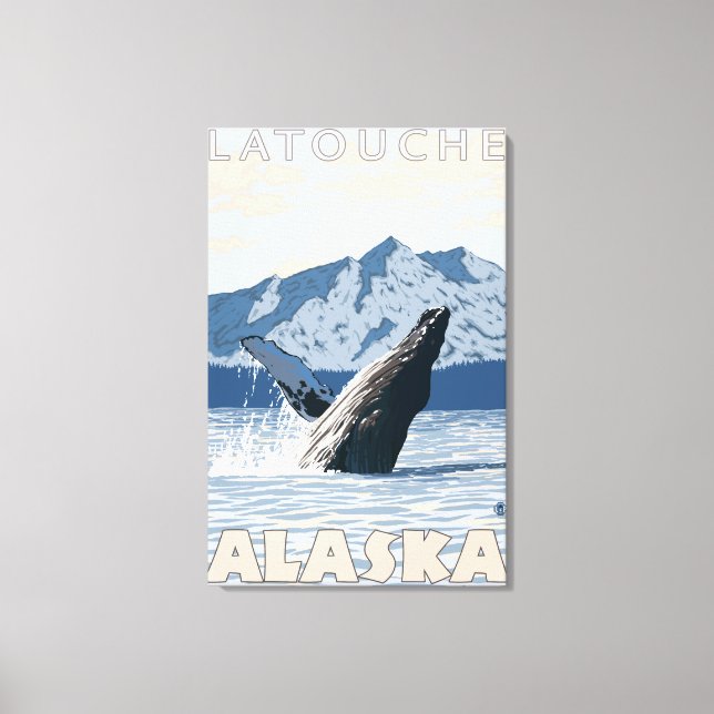 Humpback Whale - Latouche, Alaska Canvas Print (Front)