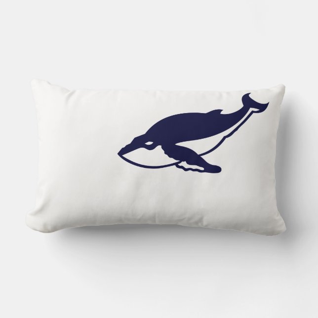 Humpback Whale Lumbar Pillow (Front)