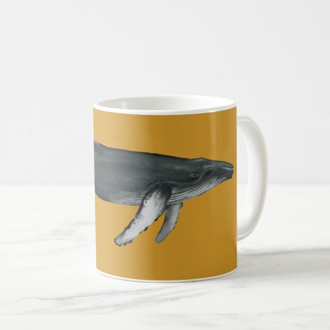 Humpback Whale Mug Yellow (Front Right)