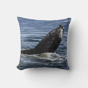 Humpback Whale Tail Close Up - Wildlife Photograph Throw Pillow