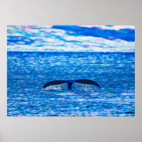 Humpback Whale Tail off the Coast of Maui Hawaii