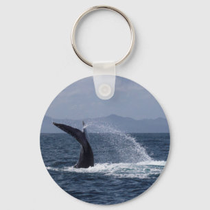Humpback Whale Tail Splash Keychain