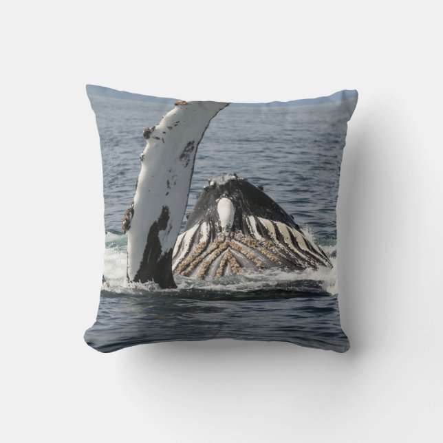 Humpback Whale Throw Pillow (Front)