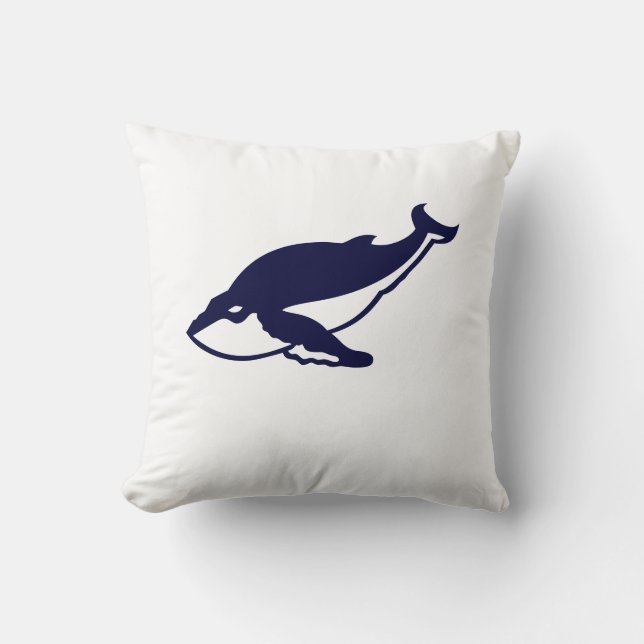 Humpback Whale Throw Pillow (Front)
