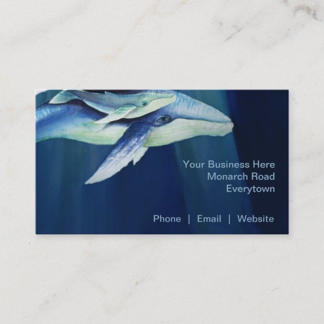 Humpback Whales Business Card (Front)