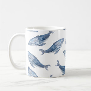 Humpback Whales in Watercolor Coffee Mug