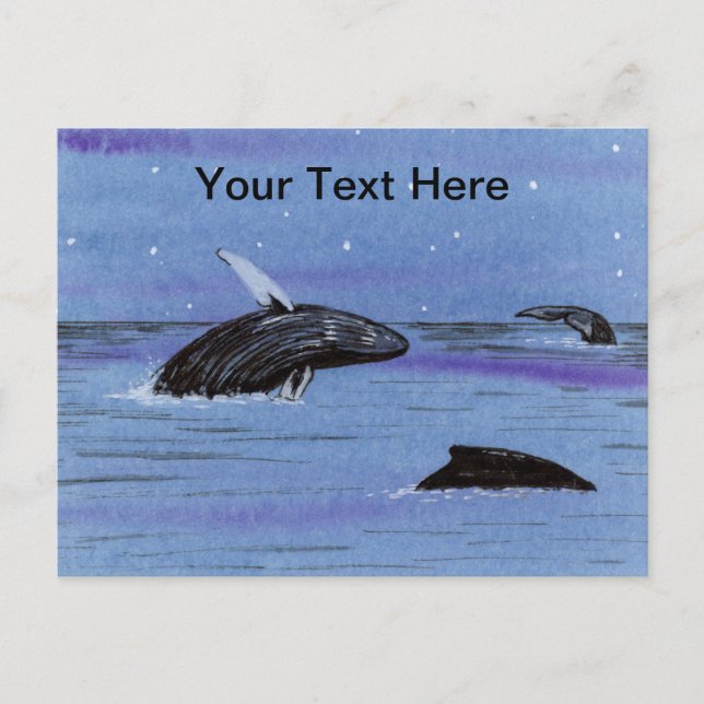 Humpback Whales Postcard (Front)