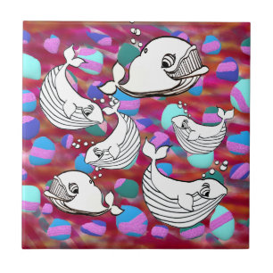 humpback whales tile