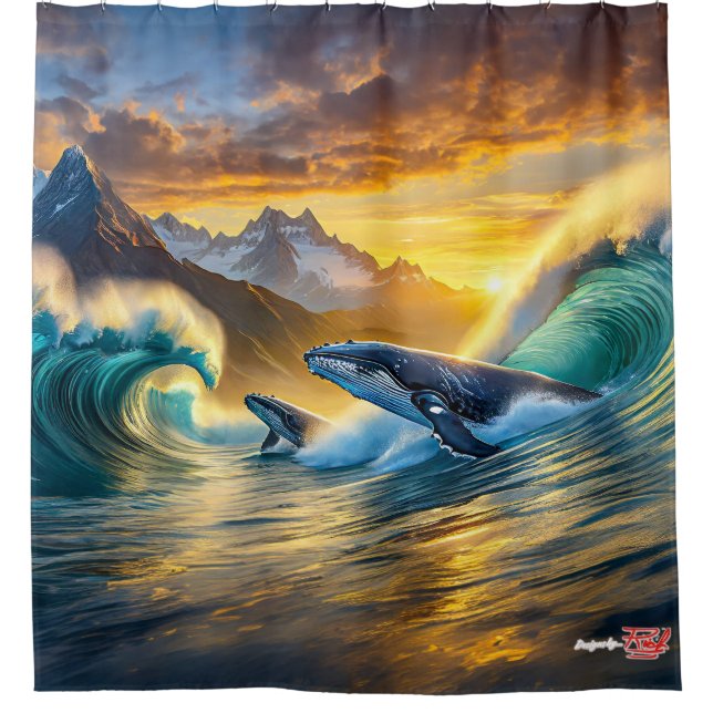 Humpbacks At Sunset Design by Rich AMeN Gill (Front)