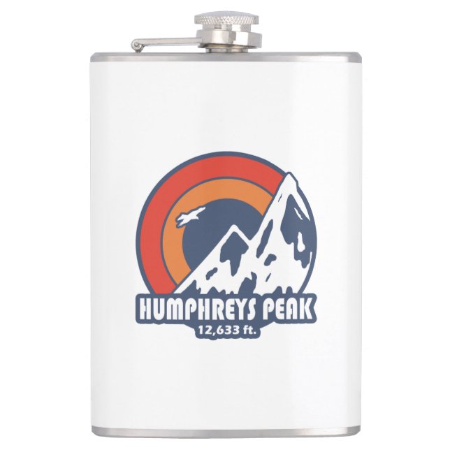 Humphreys Peak Arizona Sun Eagle Hip Flask (Front)