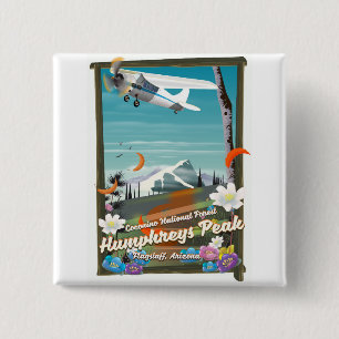 Humphreys Peak,Humphreys Peak,Flagstaff,Arizona 2 Inch Square Button