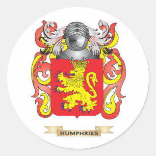 Humphries Coat of Arms (Family Crest) Classic Round Sticker