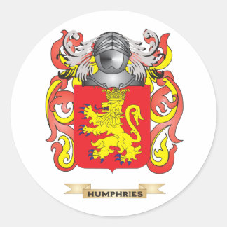 Humphries Coat of Arms (Family Crest) Classic Round Sticker