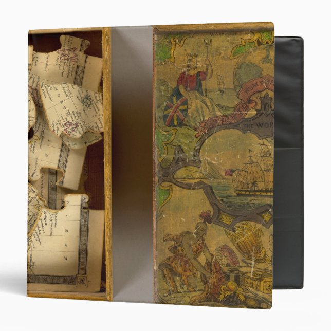 Humphries dissected world map binder (Front/Inside)