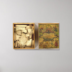 Humphries dissected world map canvas print