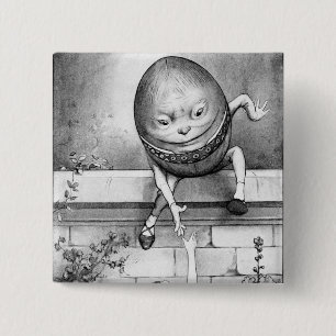 Humpty Dumpty 2 Inch Square Button