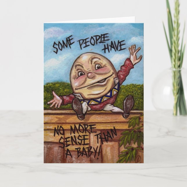 HUMPTY DUMPTY Alice dans la carte de note du pays (Devant)