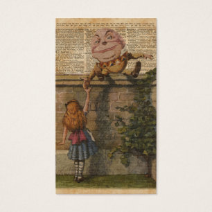 Humpty Dumpty & Alice Vintage Book Illustration