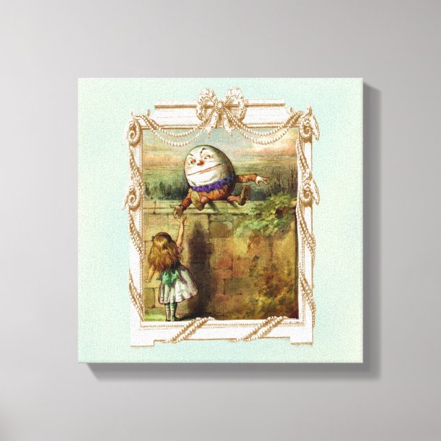 Humpty Dumpty and Alice Canvas Print (Front)