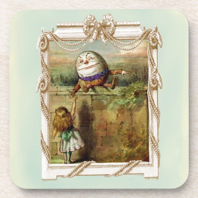 Humpty Dumpty and Alice Coaster (Front)