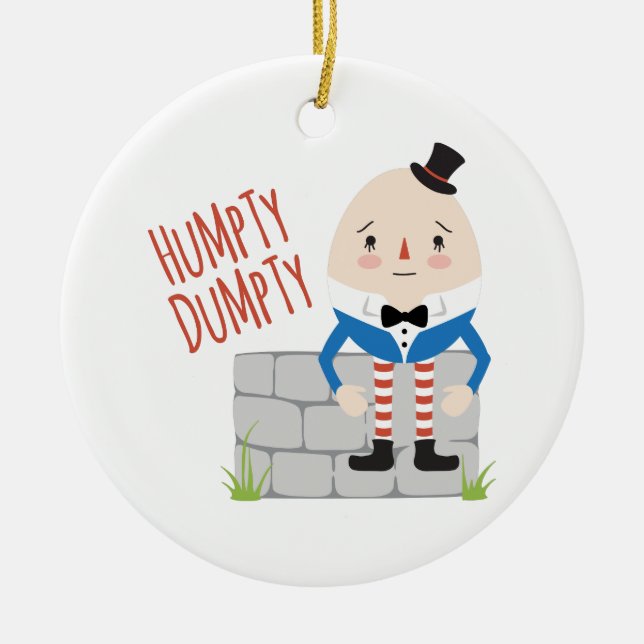 Humpty Dumpty Ceramic Ornament (Front)