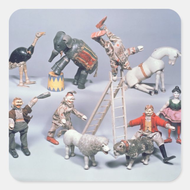 Humpty Dumpty Circus acrobats and menagerie Square Sticker (Front)