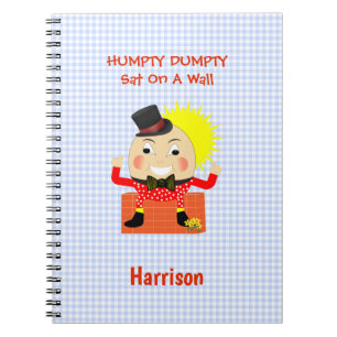 Humpty Dumpty Cute Nursery Rhyme Personalized Notebook