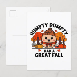 Humpty Dumpty, Funny Thanksgiving Holiday Postcard