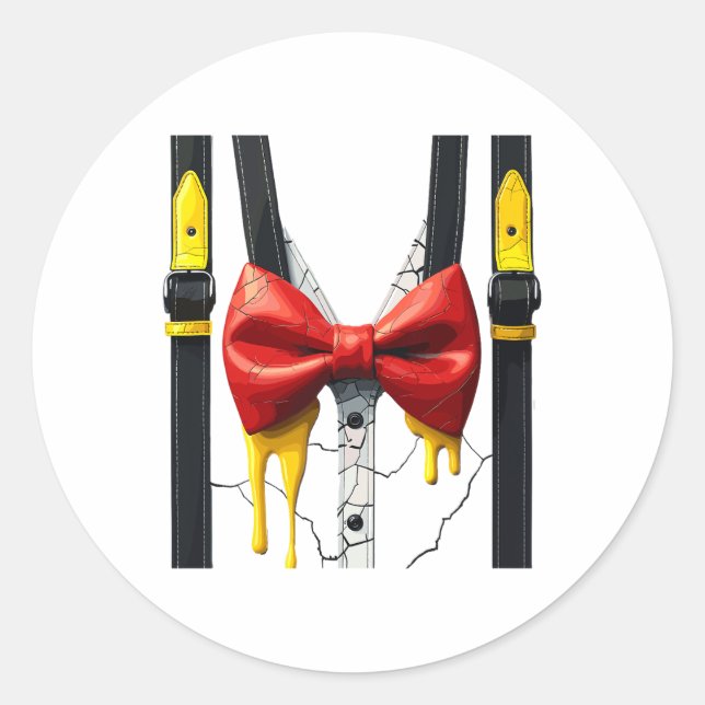 Humpty Dumpty Halloween Costume Cracked Egg  Classic Round Sticker (Front)