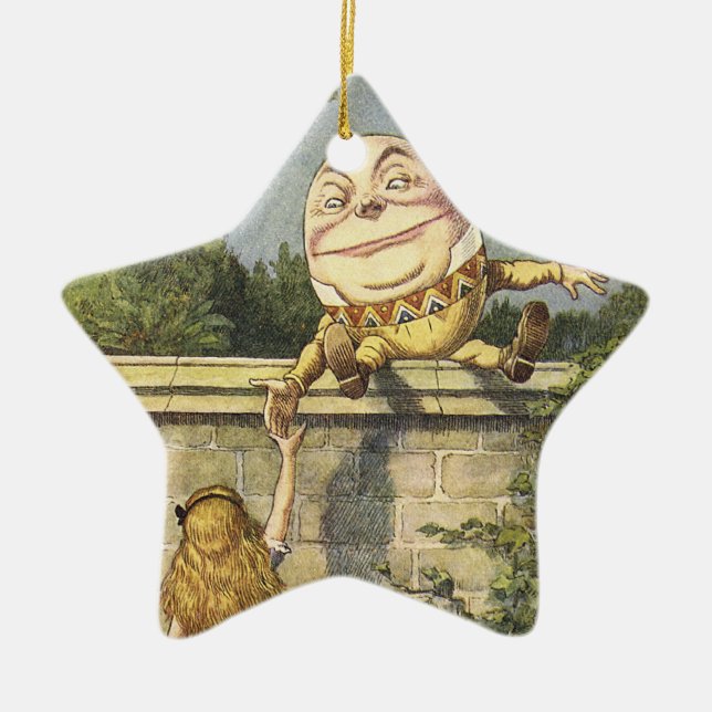 Humpty Dumpty Holiday Ornimate Ceramic Ornament (Front)